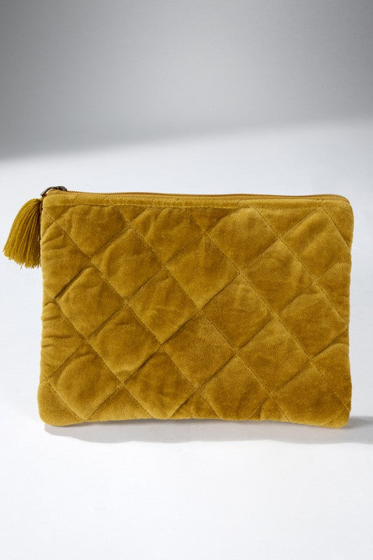 Luxe Velvet Quilted Purse